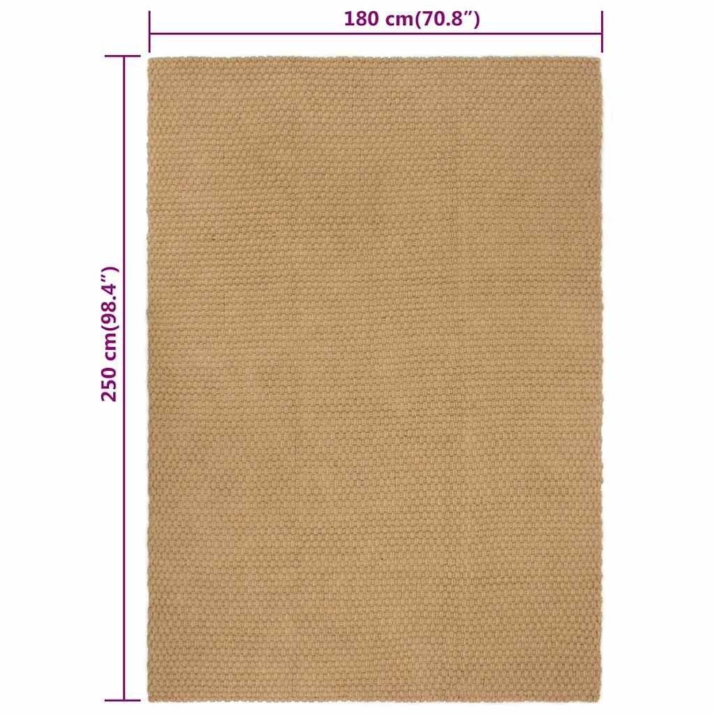 Χαλί Ορθογώνιο Φυσικό 180x250 εκ. Γιούτα
