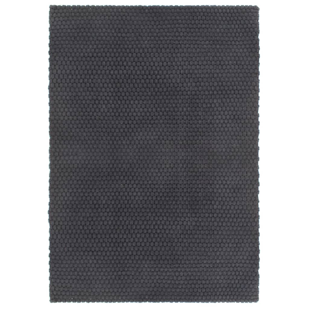 Χαλί Ορθογώνιο Ανθρακί 160x230 εκ. από Βαμβάκι