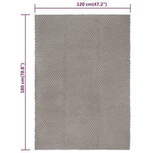 Χαλί Ορθογώνιο Γκρι 120x180 εκ. από Βαμβάκι