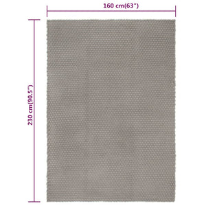 Χαλί Ορθογώνιο Γκρι 160x230 εκ. από Βαμβάκι