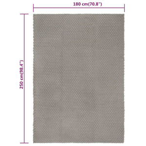 Χαλί Ορθογώνιο Γκρι 180 x 250 εκ. από Βαμβάκι