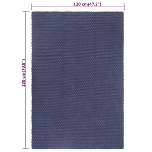 Χαλί Ορθογώνιο Ναυτικό Μπλε 120x180 εκ. Βαμβάκι - Pakobazaar