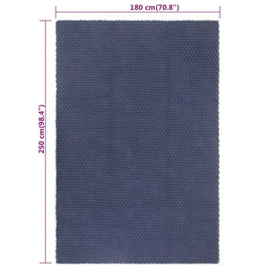 Χαλί Ορθογώνιο Ναυτικό Μπλε 180x250 εκ. Βαμβάκι