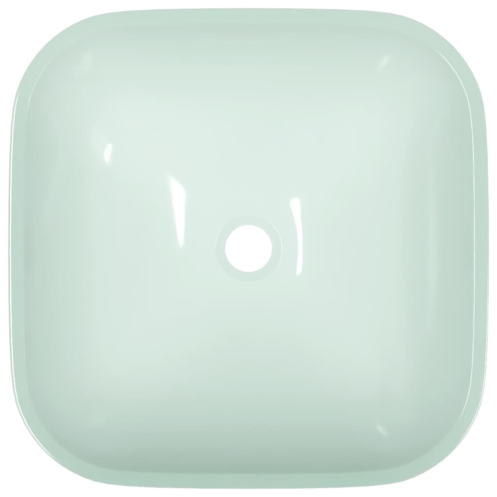 Νιπτήρας Λευκός 42 x 42 x 14 εκ. Γυάλινος - Pakobazaar