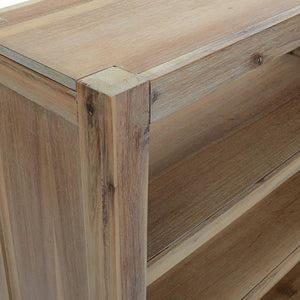 Βιβλιοθήκη με 3 Επίπεδα 80x30x80 εκ. Μασίφ Ξύλο Ακακίας - Pakobazaar
