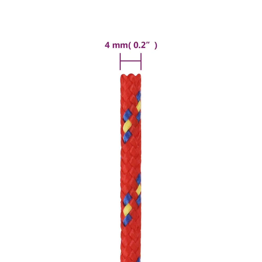 Σχοινί Ναυτιλίας Κόκκινο 4 χιλ. 50 μ. από Πολυπροπυλένιο - PAKOBAZAAR