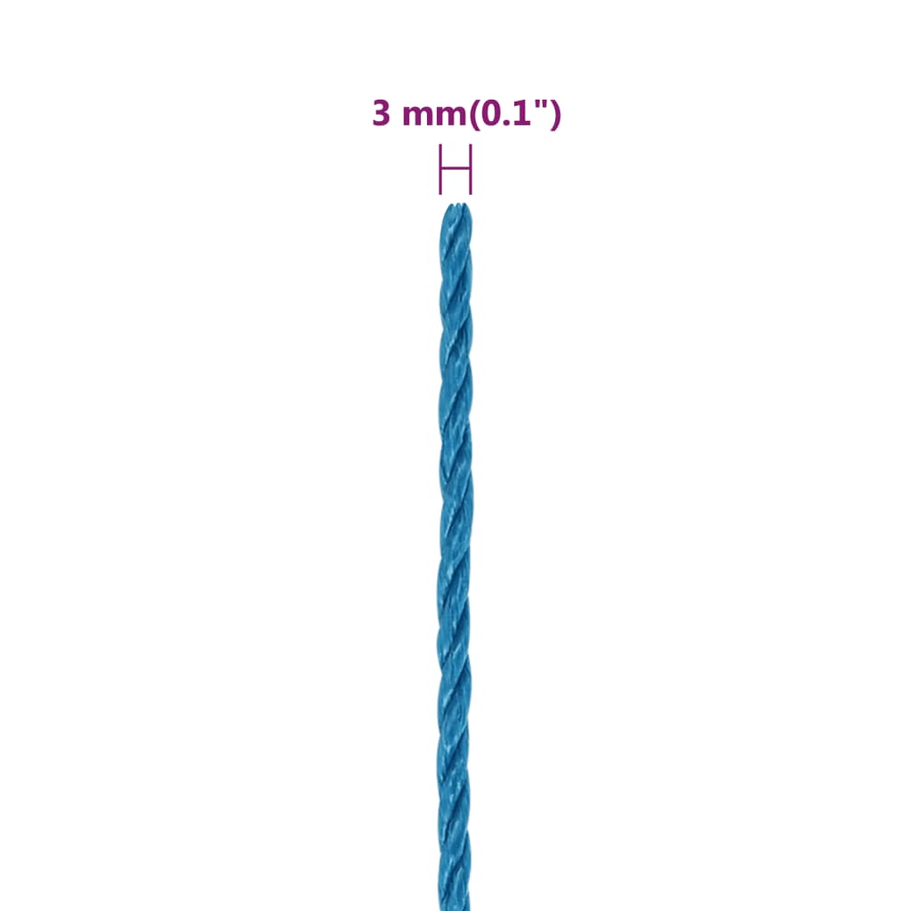 Σχοινί Εργασίας Μπλε 3 χιλ. 25 μ. από Πολυπροπυλένιο - PAKOBAZAAR