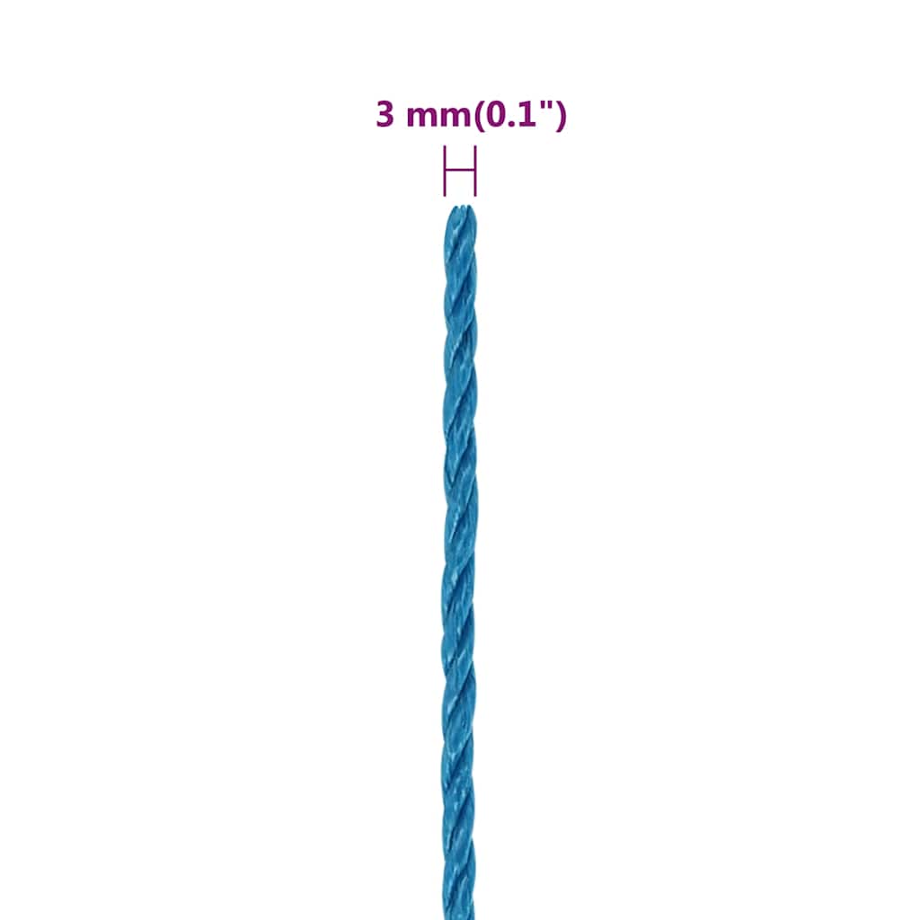 Σχοινί Εργασίας Μπλε 3 χιλ. 500 μ. από Πολυπροπυλένιο - PAKOBAZAAR