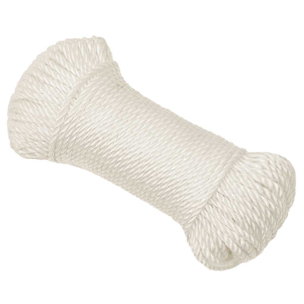 Σχοινί Εργασίας Λευκό 6 χιλ. 100 μ. από Πολυπροπυλένιο - PAKOBAZAAR