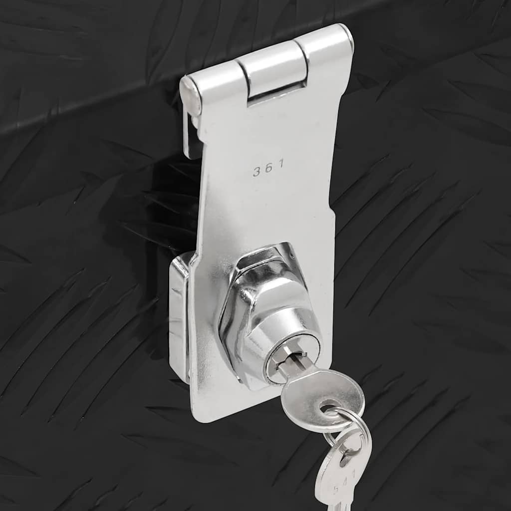 Κουτί Αποθήκευσης Μαύρο 60 x 23,5 x 23 εκ. από Αλουμίνιο - PAKOBAZAAR