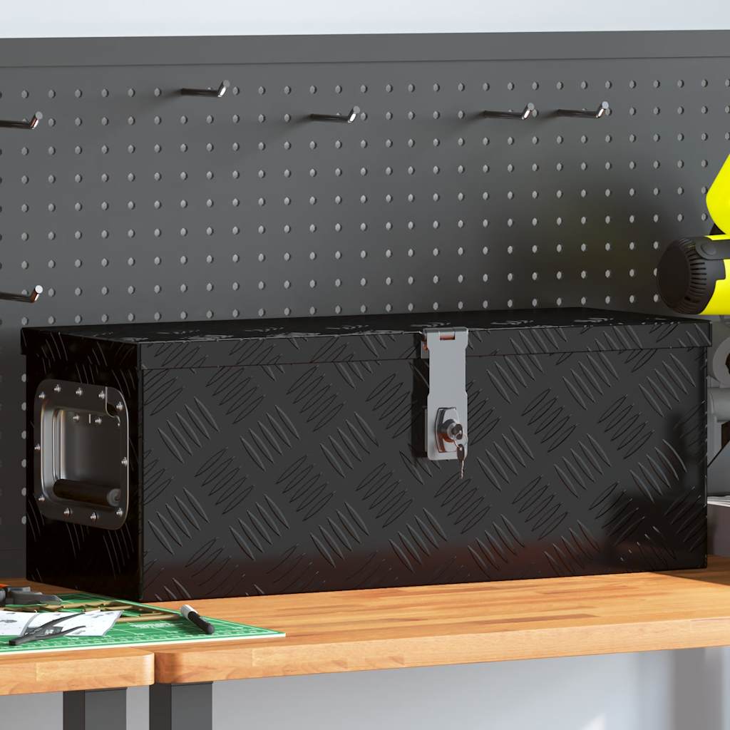 Κουτί Αποθήκευσης Μαύρο 60 x 23,5 x 23 εκ. από Αλουμίνιο - PAKOBAZAAR