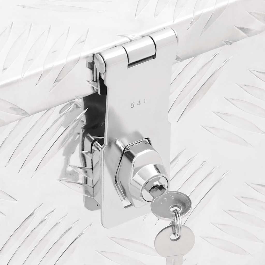 Κουτί Αποθήκευσης Ασημί 70 x 31 x 27 εκ. από Αλουμίνιο - PAKOBAZAAR