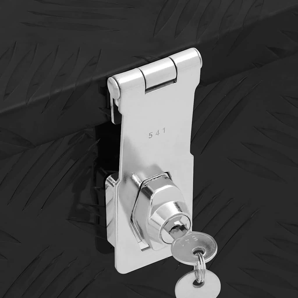 Κουτί Αποθήκευσης Μαύρο 70 x 31 x 27 εκ. από Αλουμίνιο - PAKOBAZAAR