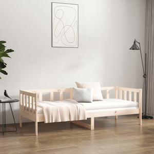 Καναπές Κρεβάτι Χωρίς Στρώμα 90x190 εκ. Μασίφ Ξύλο Πεύκου