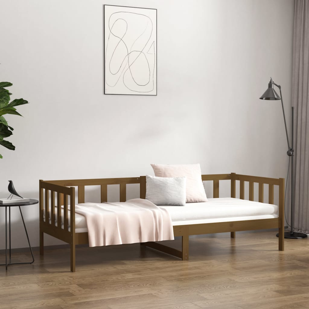 Καναπές Κρεβάτι Καφέ Μελί 80 x 200 εκ. από Μασίφ Ξύλο Πεύκου - Pakobazaar