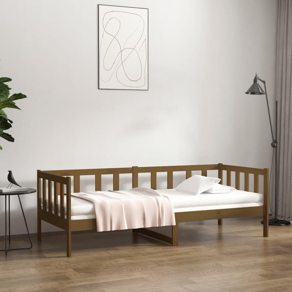 Καναπές Κρεβάτι Καφέ Μελί 80 x 200 εκ. από Μασίφ Ξύλο Πεύκου - Pakobazaar