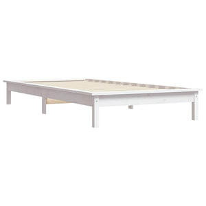 Πλαίσιο Κρεβατιού Λευκό 75 x 190 εκ. Μασίφ Πεύκο Small Single