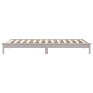 Πλαίσιο Κρεβατιού Λευκό 75 x 190 εκ. Μασίφ Πεύκο Small Single