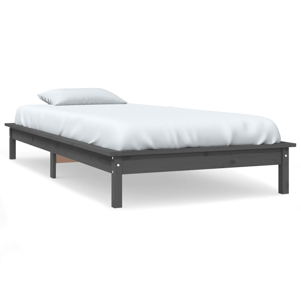 Πλαίσιο Κρεβατιού Καφέ 75x190 εκ. Ξύλο Πεύκου Small Single