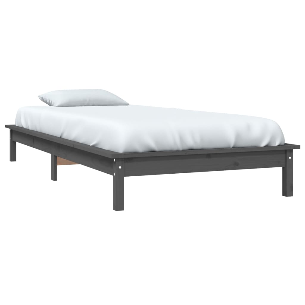 Πλαίσιο Κρεβατιού Καφέ 75x190 εκ. Ξύλο Πεύκου Small Single