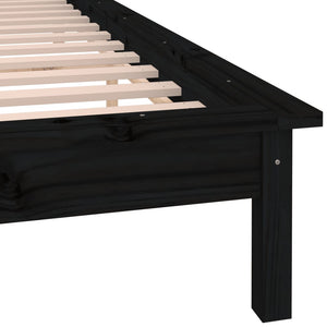 Πλαίσιο Κρεβατιού LED Μαύρο 180x200 εκ. Super King Size Ξύλο - Pakobazaar