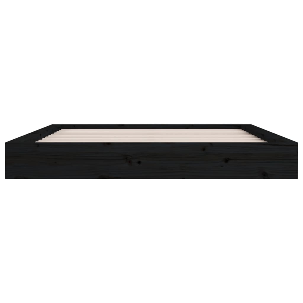 Πλαίσιο Κρεβατιού Μαύρο 180 x 200 εκ Ξύλο Πεύκου Super King