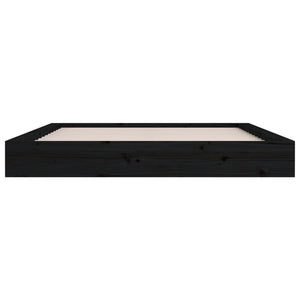 Πλαίσιο Κρεβατιού Μαύρο 180 x 200 εκ Ξύλο Πεύκου Super King