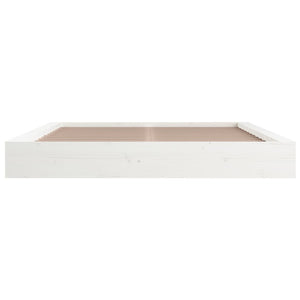Πλαίσιο Κρεβατιού Λευκό 150 x 200 εκ. Μασίφ Ξύλο King Size - Pakobazaar