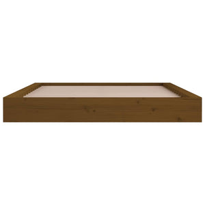 Σκελετός κρεβατιού Honey Brown 150x200 cm King Size Μασίφ Ξύλο