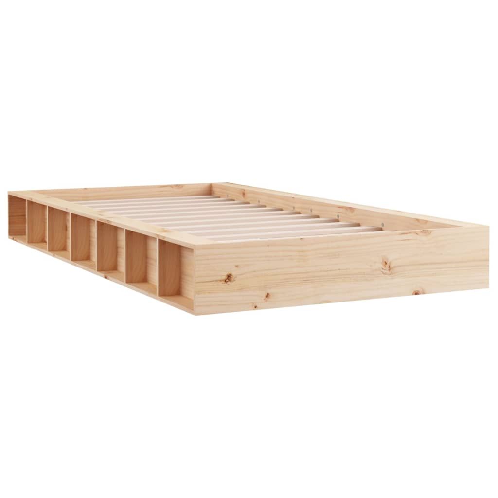 Πλαίσιο Κρεβατιού 135 x 190 εκ. από Μασίφ Ξύλο Double