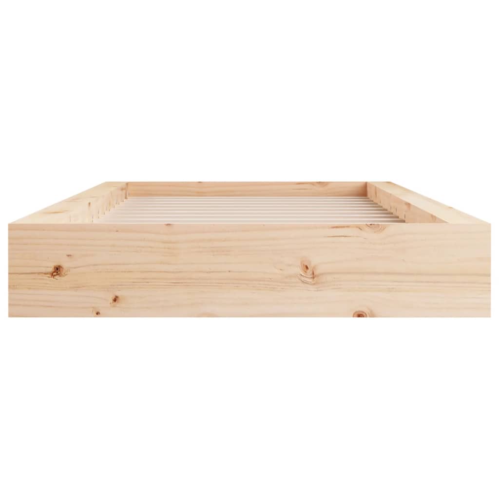 Πλαίσιο Κρεβατιού 135 x 190 εκ. από Μασίφ Ξύλο Double