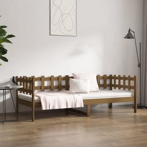 Καναπές Κρεβάτι Καφέ Μελί 80 x 200 εκ. από Μασίφ Ξύλο Πεύκου