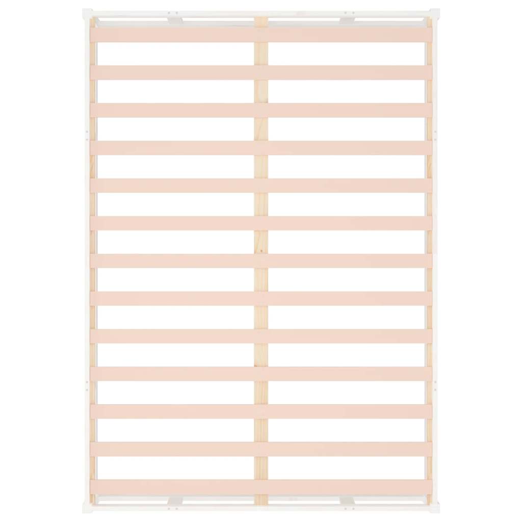 Πλαίσιο Κρεβατιού Λευκό 120 x 200 εκ. από Μασίφ Ξύλο