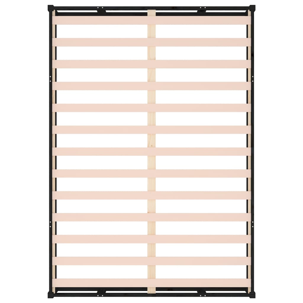 Πλαίσιο Κρεβατιού Μαύρο 120 x 200 εκ. από Μασίφ Ξύλο