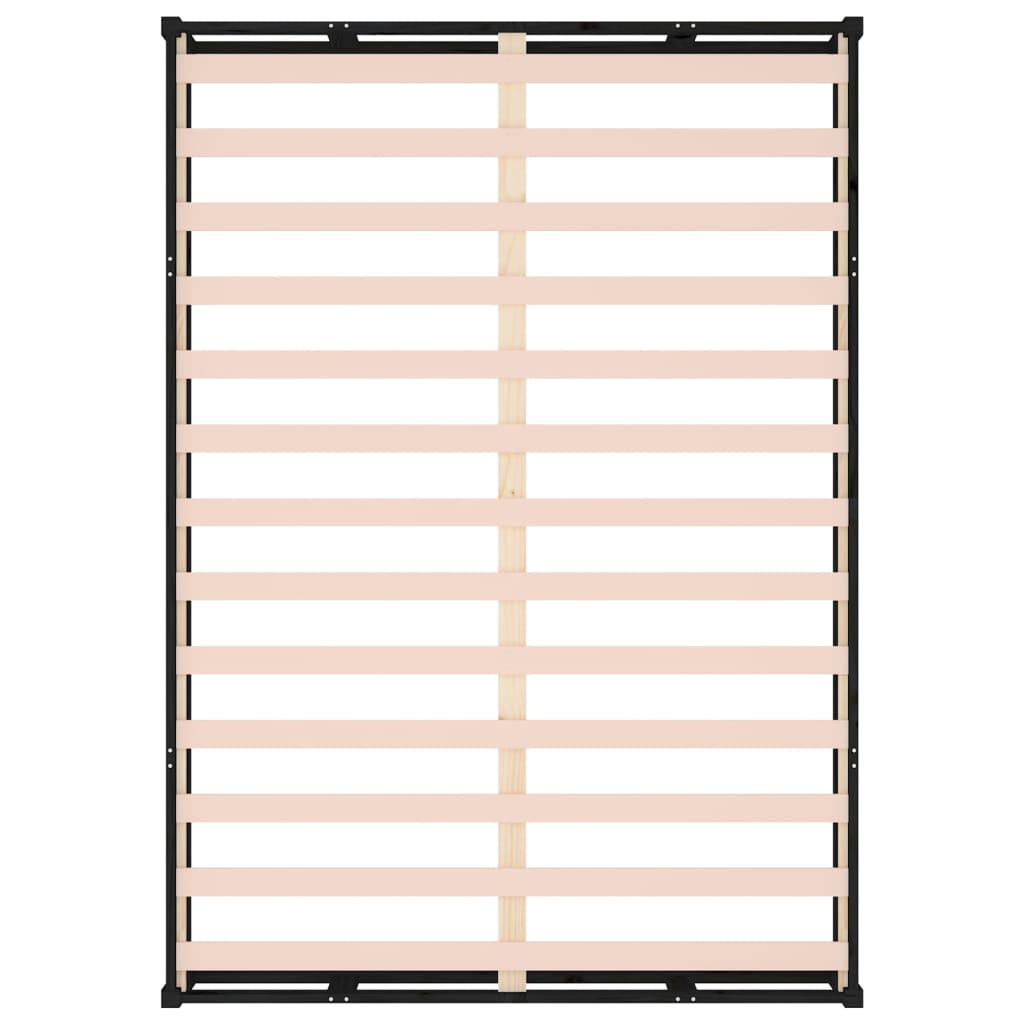 Πλαίσιο Κρεβατιού Μαύρο 180 x 200 εκ Ξύλο Πεύκου Super King