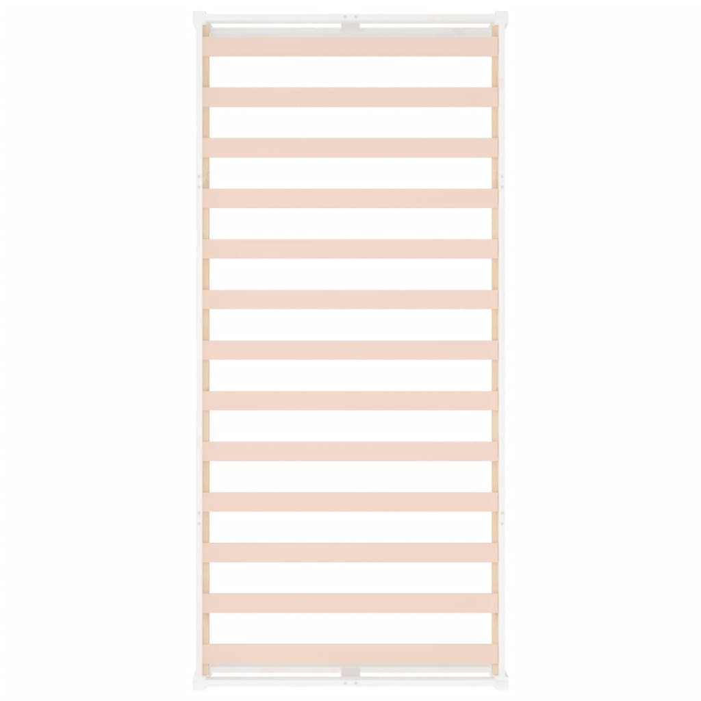 Πλαίσιο Κρεβατιού Λευκό 75x190 εκ. Μασίφ Ξύλο Small Single