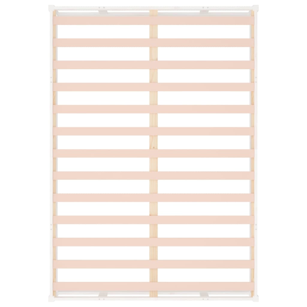 Πλαίσιο Κρεβατιού Λευκό 140 x 190 εκ. από Μασίφ Ξύλο