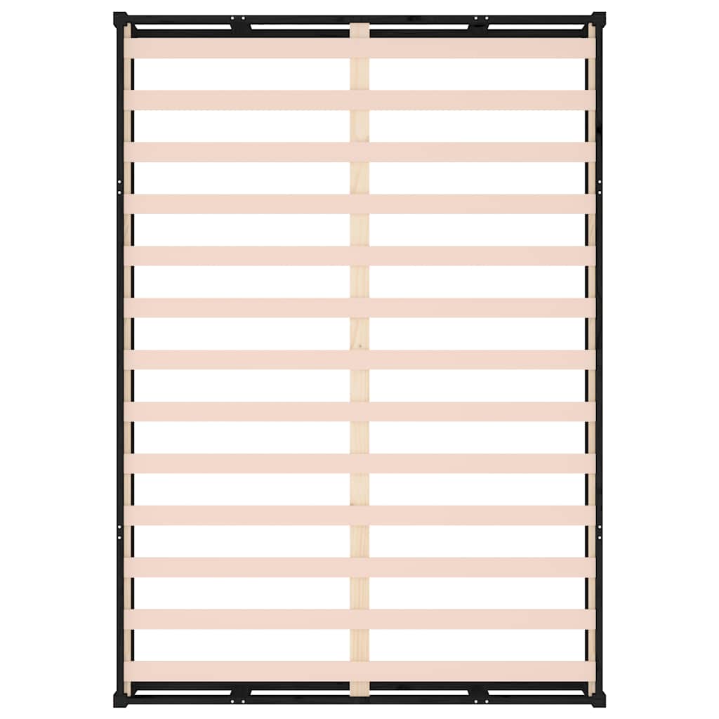 Πλαίσιο Κρεβατιού Μαύρο 140 x 190 εκ. από Μασίφ Ξύλο