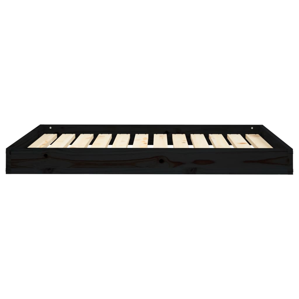 Κρεβάτι Σκύλου Μαύρο 101,5 x 74 x 9 εκ. από Μασίφ Ξύλο Πεύκου