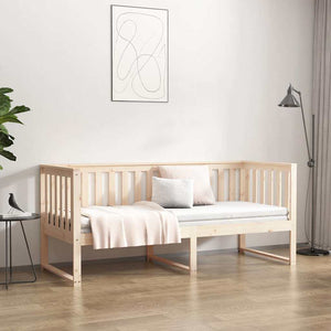 Κρεβάτι ημέρας χωρίς στρώμα 75x190 cm Στερεό ξύλο πεύκο