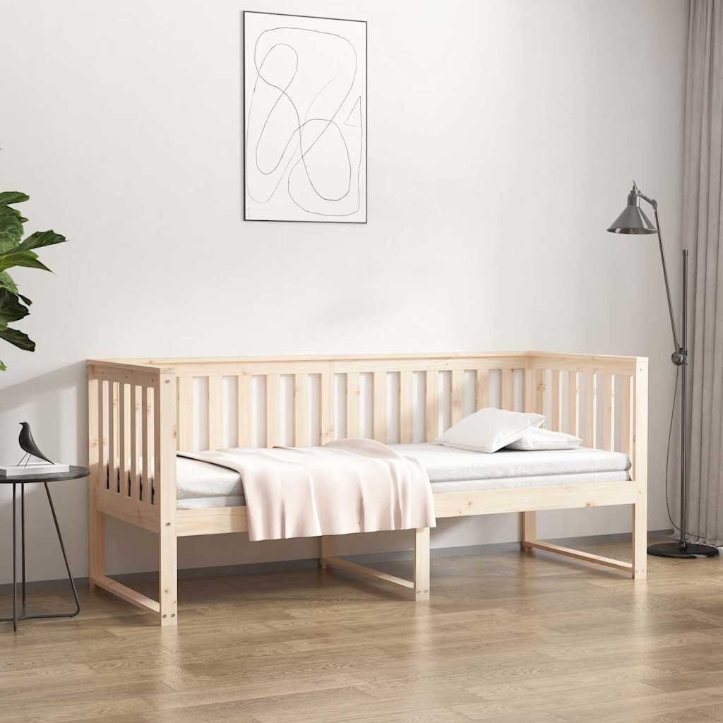 Κρεβάτι ημέρας χωρίς στρώμα 75x190 cm Στερεό ξύλο πεύκο