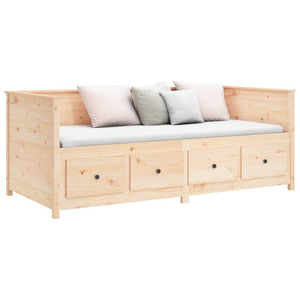 Κρεβάτι ημέρας χωρίς στρώμα 75x190 cm Στερεό ξύλο πεύκο