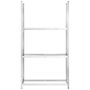 Ραφιέρες Ελαστικών 3 Επιπέδων 2 τεμ. Ασημί 110x40x200 εκ Ατσάλι - PAKOBAZAAR