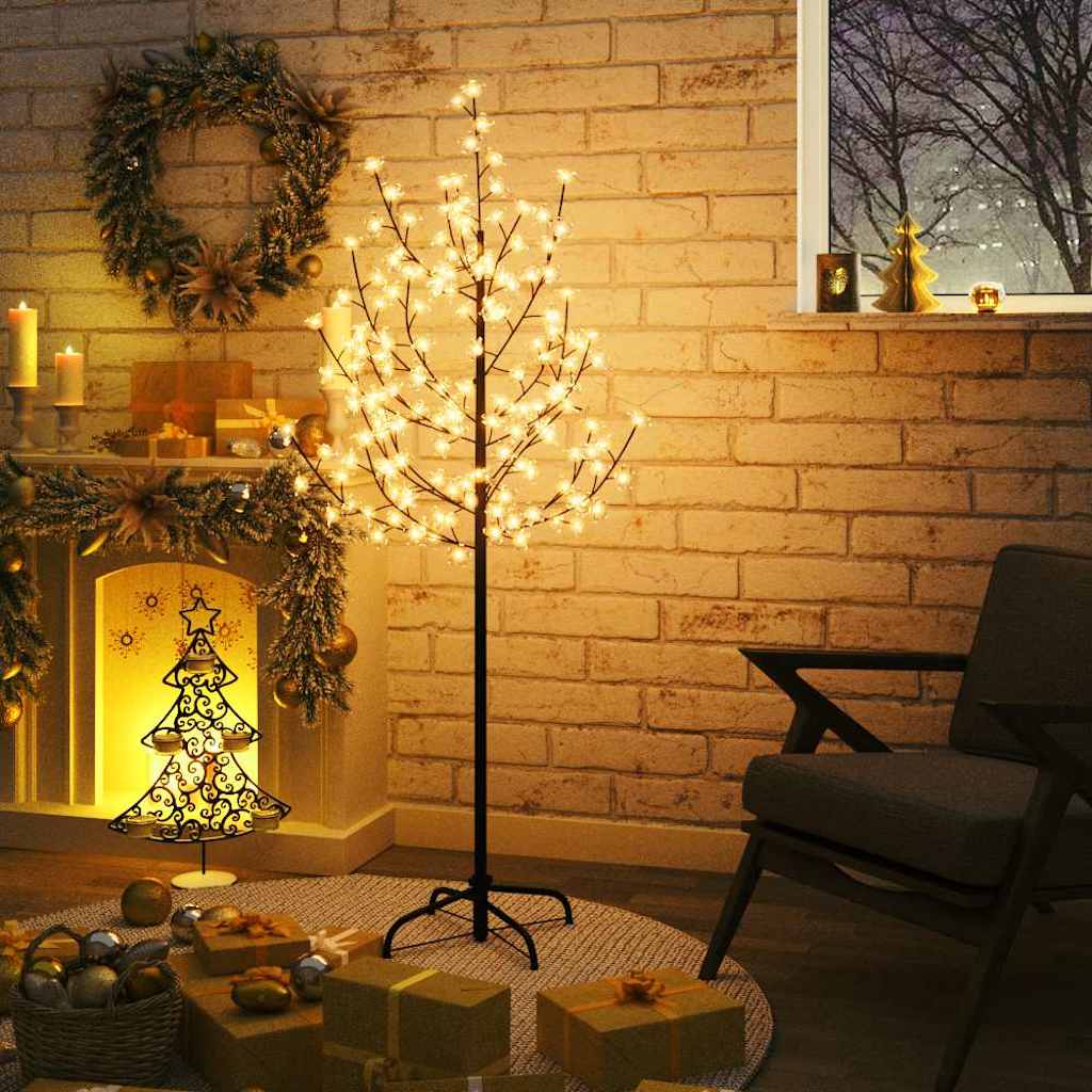 Δέντρο Κερασιά με 120 LED Θερμό Λευκό 150 εκ. - Pakobazaar