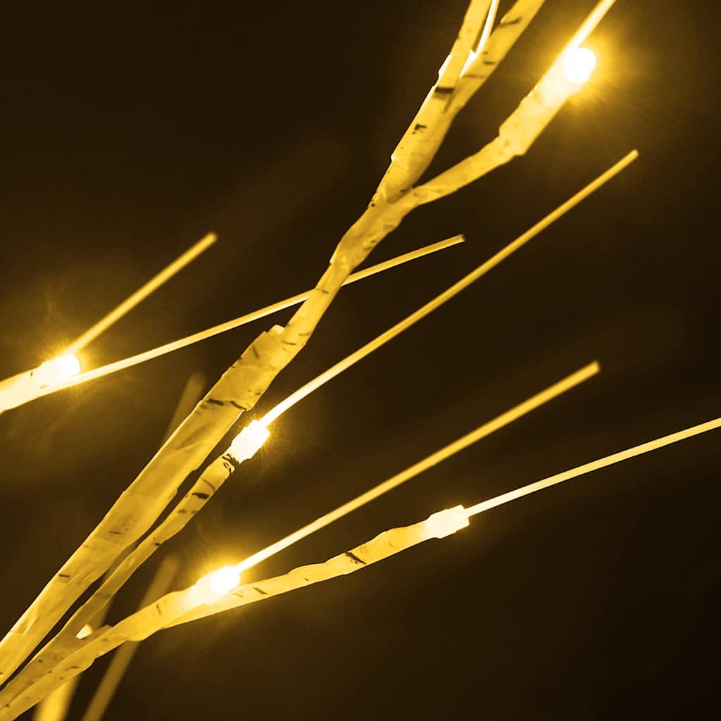 Δέντρο Λευκή Σημύδα με 96 LED Θερμό Λευκό 180 εκ.