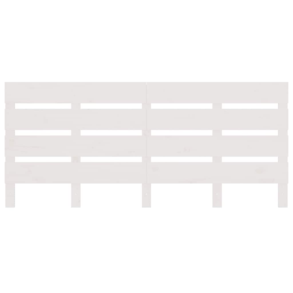 Κεφαλάρι Κρεβατιού Λευκό 180 x 3 x 80 εκ. από Μασίφ Ξύλο Πεύκου