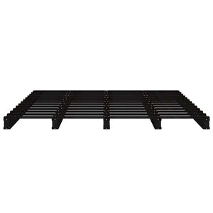 Κρεβάτι από Παλέτες Μαύρο 160 x 200 εκ. από Μασίφ Ξύλο Πεύκου