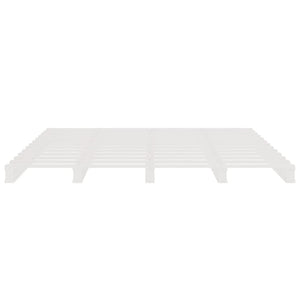 Κρεβάτι Παλέτες Λευκό 180 x 200 εκ. Μασίφ Ξύλο Super King Size