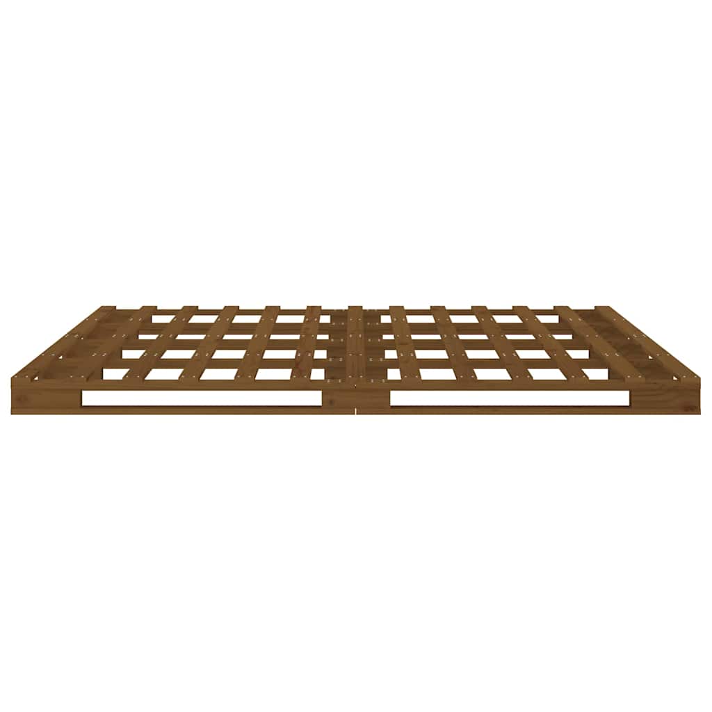 Κρεβάτι Παλέτες Μελί 180 x 200 εκ. Μασίφ Ξύλο Super King Size