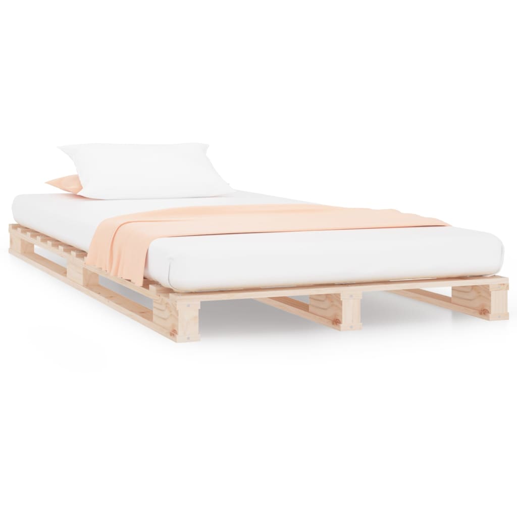 Κρεβάτι Παλέτες 75 x 190 εκ. Μασίφ Ξύλο Πεύκου Small Single - Pakobazaar